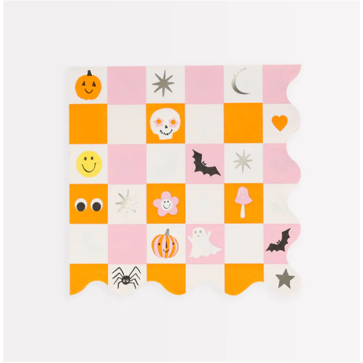 Meri Meri Meri Meri - Groovy Halloween Icon Large Napkins - Cadılar Bayramı Karakterli Peçeteler (L) (16'lı) - Halloween Görseli