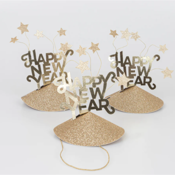Meri Meri - Happy New Year Party Hats - Happy New Year Parti Şapkaları (6'lı)