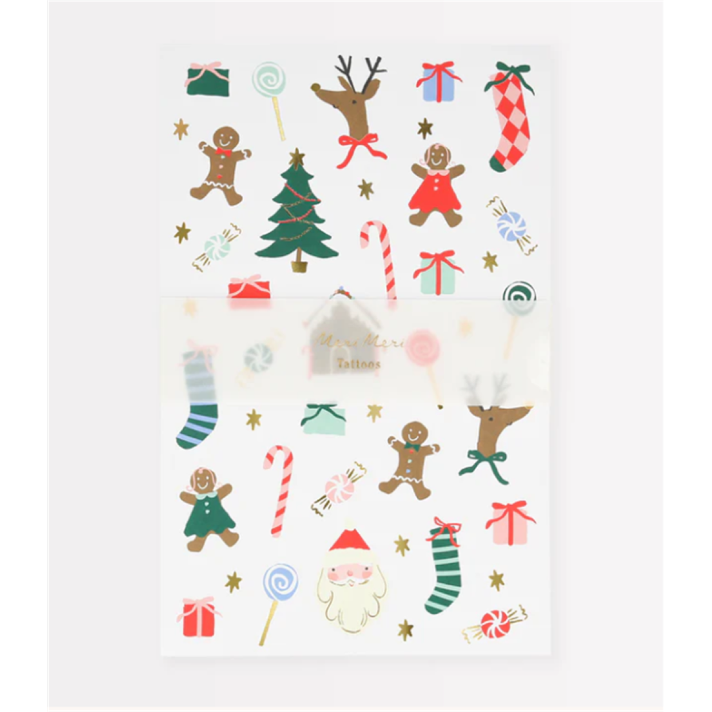 Meri Meri - Jolly Tattoo Sheet - Yeni Yıl Geçici Dövmeler (2'li) - 270220 - 636997283593