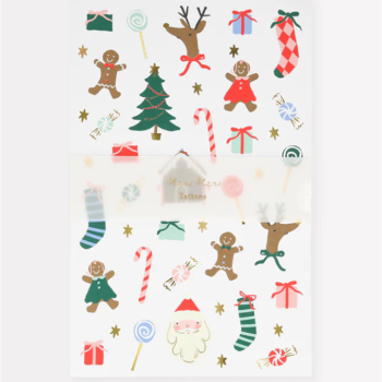 Meri Meri - Jolly Tattoo Sheet - Yeni Yıl Geçici Dövmeler (2'li)