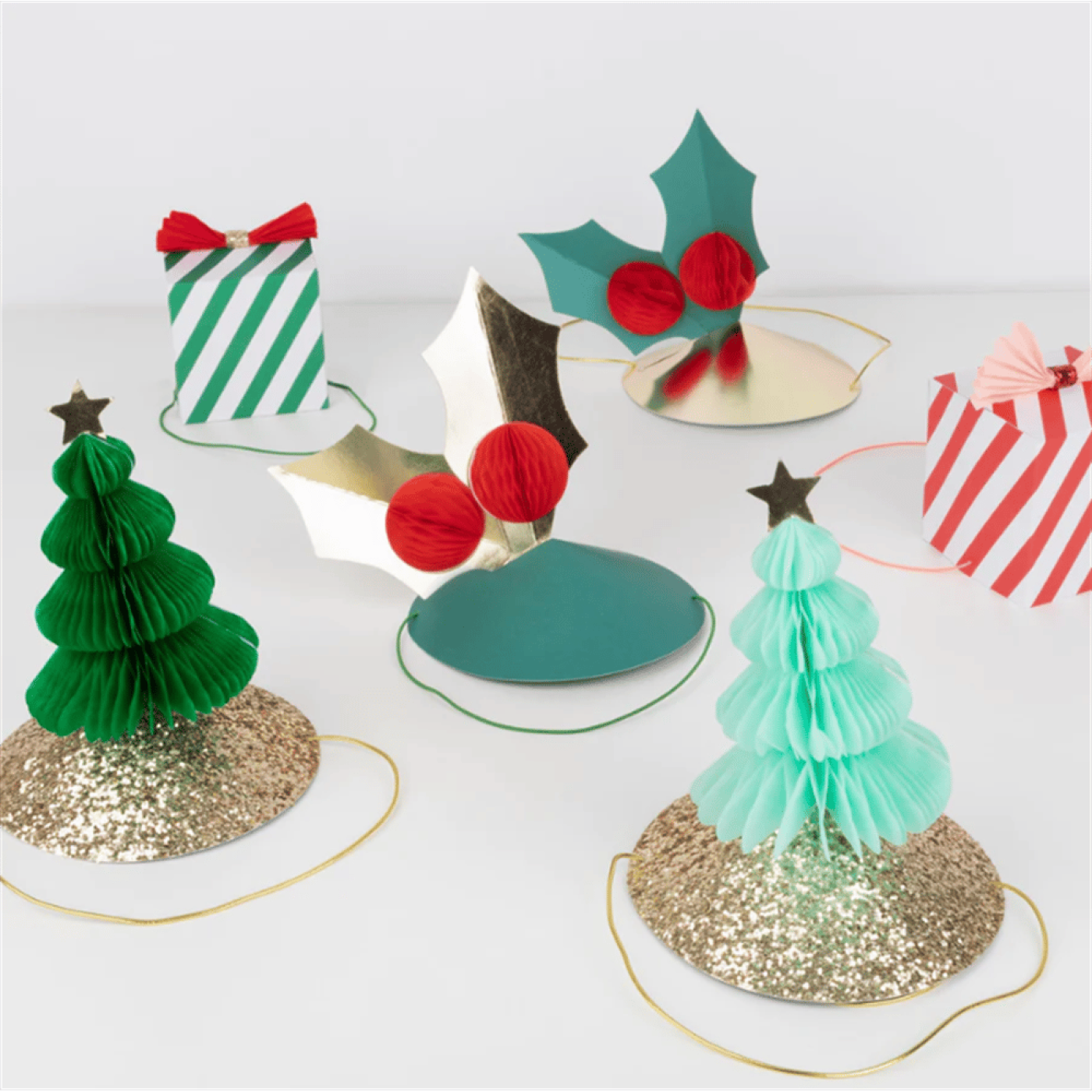 Meri Meri - Mixed Christmas Party Hats - Karışık Yeni Yıl Parti Şapkaları - 6'lı - 224307 - 636997277707
