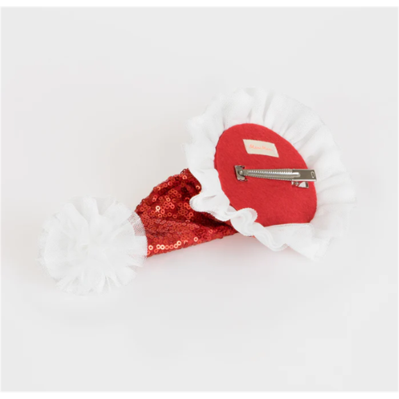Meri Meri - Sequin Santa Hat Hair Clip - Noel Baba Şapkası Toka - 270058 - 636997283418