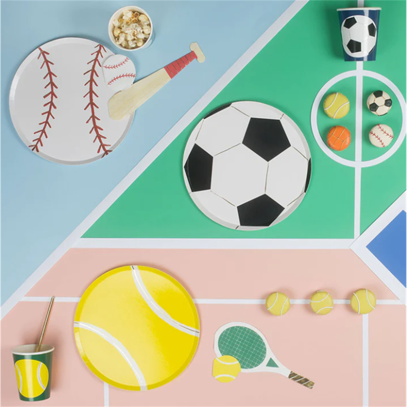 Meri Meri Meri Meri - Soccer Cups - Futbol Bardaklar (8'li) - Doğum Günü Konseptleri Görseli