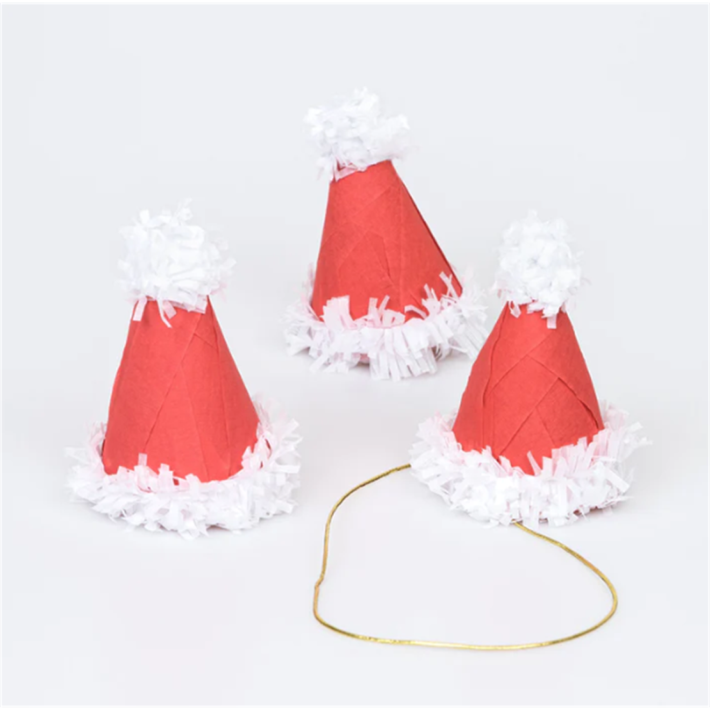 Meri Meri - Surprise Santa Hats - Süprizli Noel Baba Şapkalar (3'lü) - 268699 - 636997281902