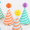 Meri Meri - Stripe Party Hats - Çizgili Parti Şapkaları (8Li)