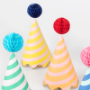 Meri Meri - Stripe Party Hats - Çizgili Parti Şapkaları (8Li)