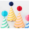 Meri Meri - Stripe Party Hats - Çizgili Parti Şapkaları (8Li) - 273830 - 636997286587