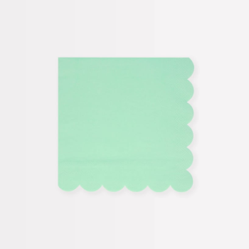 Meri Meri - Sea Foam Green Large Napkins - Deniz Köpüğü Yeşili Peçeteler (S) (x16)