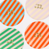 Meri Meri Meri Meri - Stripe Happy Birthday Dinner Plates - Çizgili Happy Birthday Tabaklar (L) (x8) - Doğum Günü Konseptleri Görseli