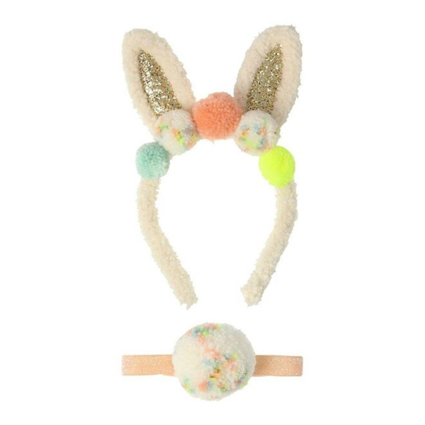 Meri Meri - Pompom Bunny Ear Dress-Up - Ponponlu Tavşan Kulağı Kiti - 199565 - 636997256306