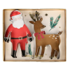 Meri Meri - Santa & Reindeer Festive Cookie Cutter - Noel Baba & Ren Geyikleri Kurabiye Kalıbı - 209872 - 636997263373