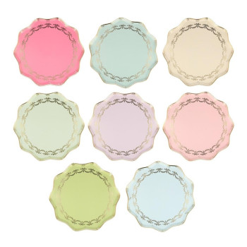 Meri Meri - Ladurée Paris Side Plates - Ladurée Paris Tabaklar (M) (8'li)