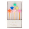 Meri Meri - Mixed Star Candles - Karışık Yıldız Mumlar - 6lı - 223074 - 636997276335