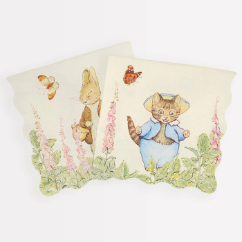 Meri Meri - Peter Rabbit In The Garden Large Napkins - Peter Rabbit Bahçede Peçeteler - L - 16'Lı Meri Meri - Peter Rabbit In The Garden Large Napkins - Peter Rabbit Bahçede Peçeteler - L - 16'Lı