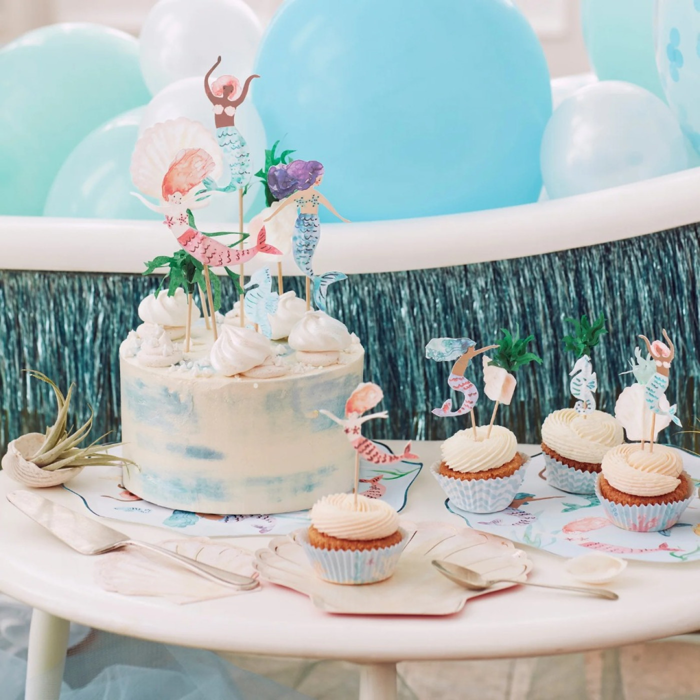 Meri Meri - Mermaid Cake Toppers - Deniz Kızı Pasta Süsleri - 215488 - 636997268408