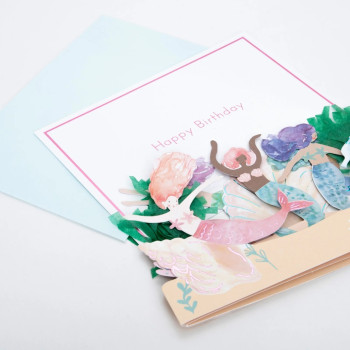 Meri Meri - Mermaid Concertina Card - Denizkızı Tebrik Kartı Meri Meri - Mermaid Concertina Card - Denizkızı Tebrik Kartı