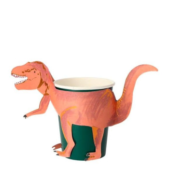Meri Meri - T-Rex Party Cups - T-Rex Bardak - 8'Li Meri Meri - T-Rex Party Cups - T-Rex Bardak - 8'Li