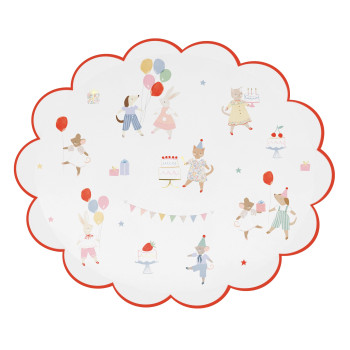 Meri Meri - Animal Friends Tabak- L - 8 Adet