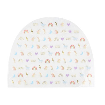 Meri Meri - Gökkuşağı Unicorn Sticker - 200 Adet Meri Meri - Gökkuşağı Unicorn Sticker - 200 Adet