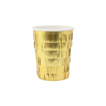 Meri Meri - Gold Fringe Party Cups - Altın Saçaklı Bardaklar