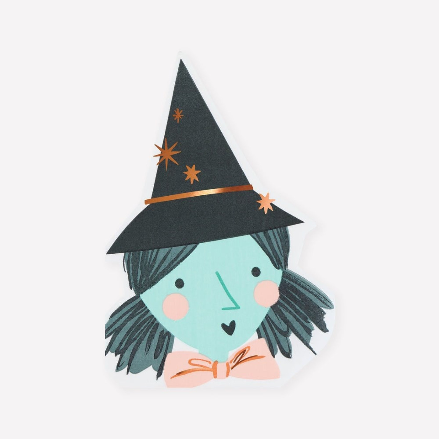 Meri Meri Meri Meri - Halloween - Cadı Şeklinde Peçete - 16 Adet - Halloween Görseli