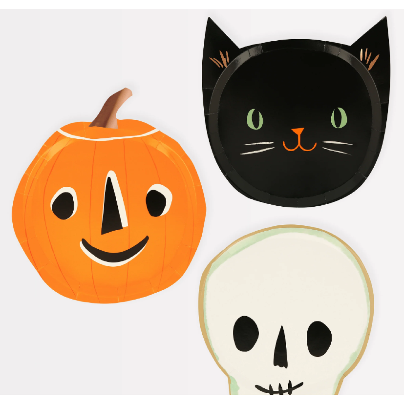Meri Meri Meri Meri - It's Halloween! Plates - Cadılar Bayramı Tabak (8'li) - Halloween Görseli