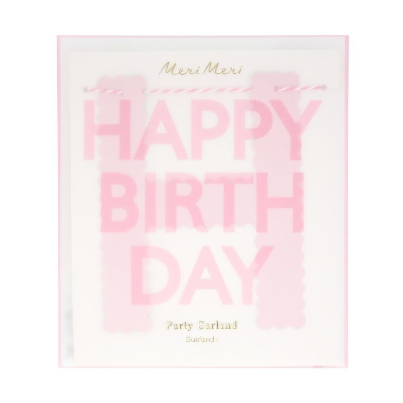 Meri Meri - Pembe Happy Birthday Asılan Süs Meri Meri - Pembe Happy Birthday Asılan Süs