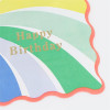 Meri Meri Meri Meri - Rainbow Swirl Happy Birthday Large Napkins - Gökkuşağı Desenli Happy Birthday Peçeteler - L - 16 Adet - Doğum Günü Konseptleri Görseli