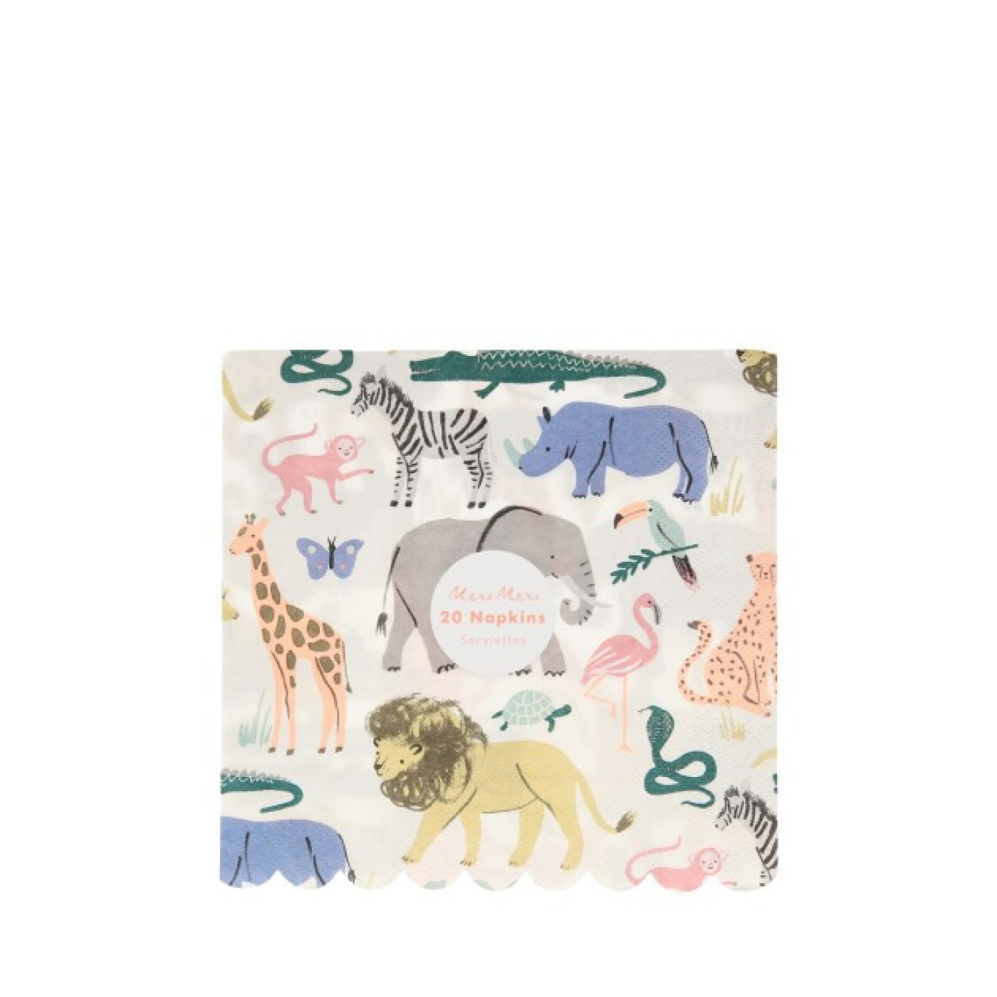 Meri Meri - Safari Napkins - Safari Peçete - L - 20li - 202274 - 636997257969