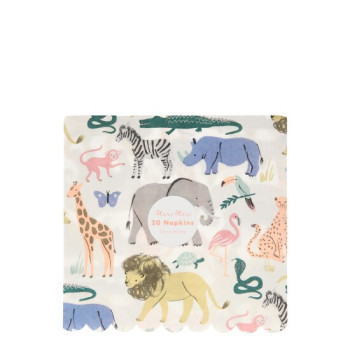Meri Meri - Safari Napkins - Safari Peçete - L - 20'li