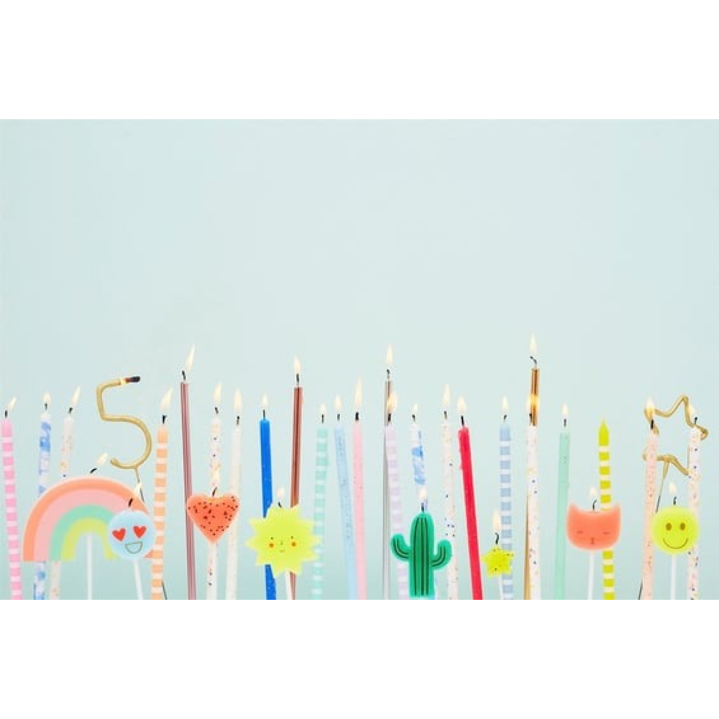 Meri Meri - Neon Confetti Candles - Neon Konfetili Mumlar - 168202 - 636997236605