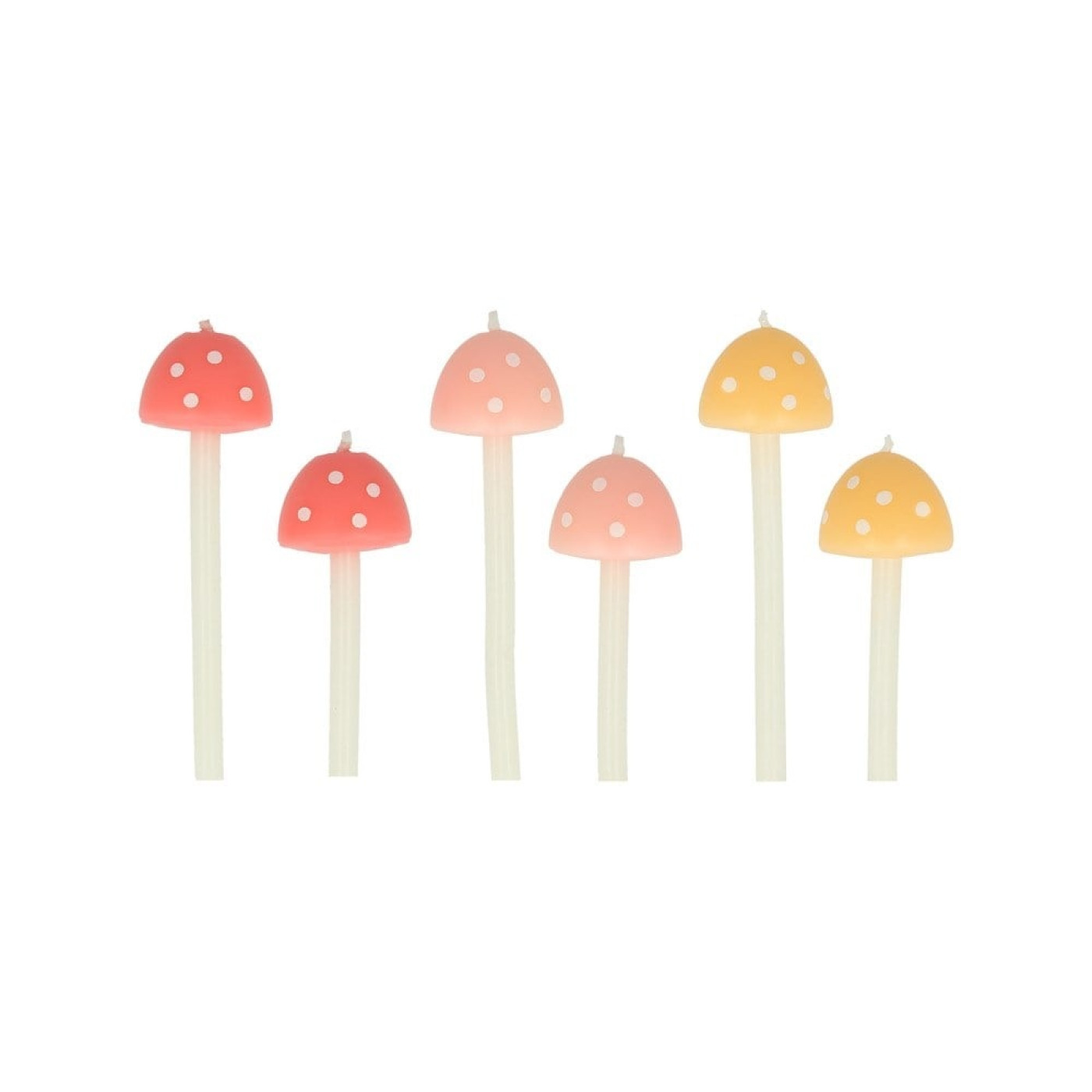 Meri Meri - Mushroom Birthday Candles - Mantar Doğum Günü Mumları - 6lı - 267466 - 636997280530