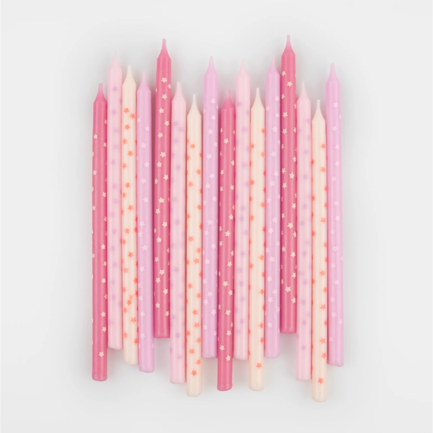 Meri Meri - Pink Stars Candles - Pembe Yıldızlar Mumlar (x16) - 276548 - 636997289601
