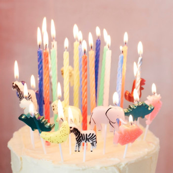 Meri Meri - Multi Metallic Twisted Candles - Metalik Mumlar