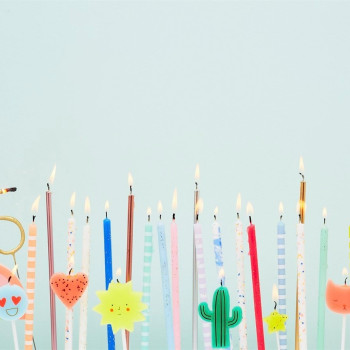 Meri Meri - Gold Long Candles - Uzun Altın Mum