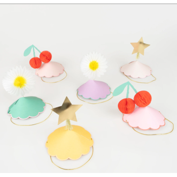 Meri Meri - Happy Icons Party Hats - Mutlu Semboller Parti Şapkaları (6'lı)