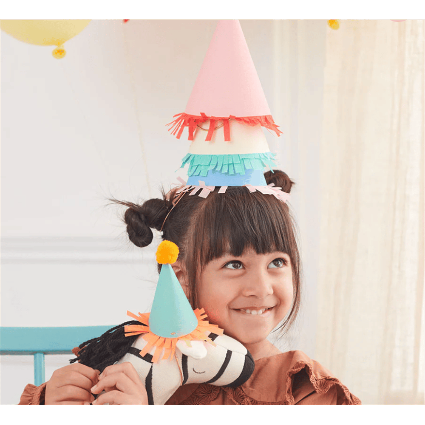 Meri Meri - Mini Animal Parade Hats - Mini Pon Ponlu Parti Şapkaları (8'li)
