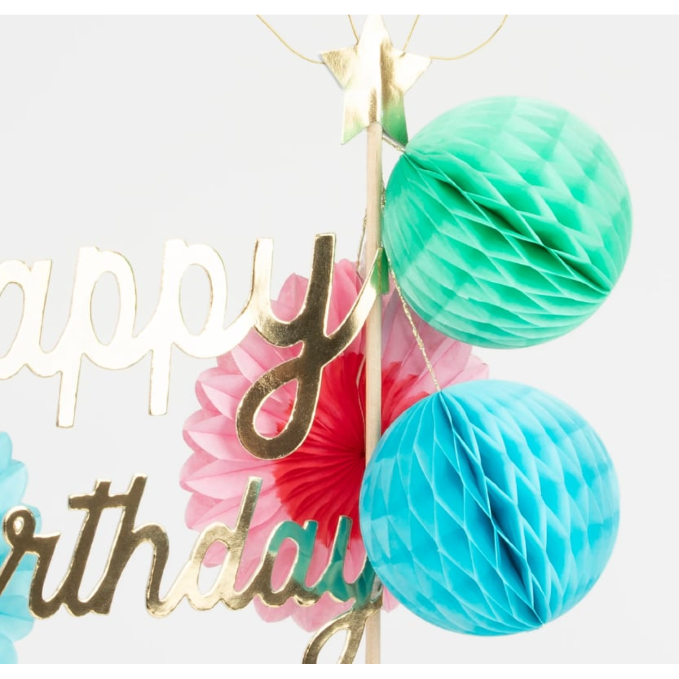 Meri Meri - Happy Birthday Cake Topper - Happy Birthday Pasta Süsü Meri Meri - Happy Birthday Cake Topper - Happy Birthday Pasta Süsü