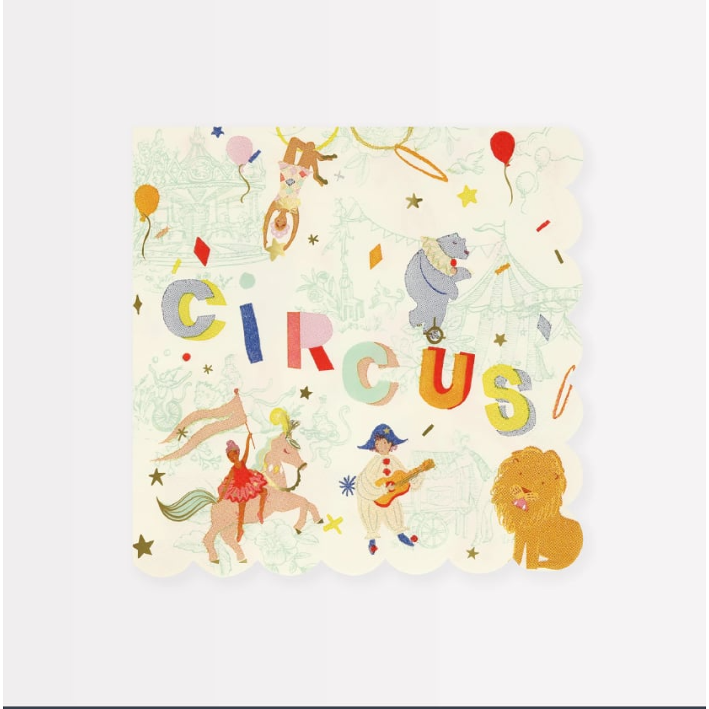 Meri Meri - Circus Large Napkins - Sirk Peçeteler (L) (x16)