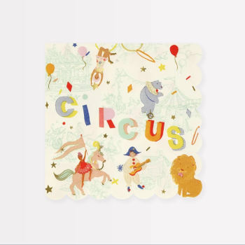 Meri Meri - Circus Large Napkins - Sirk Peçeteler (L) (x16)