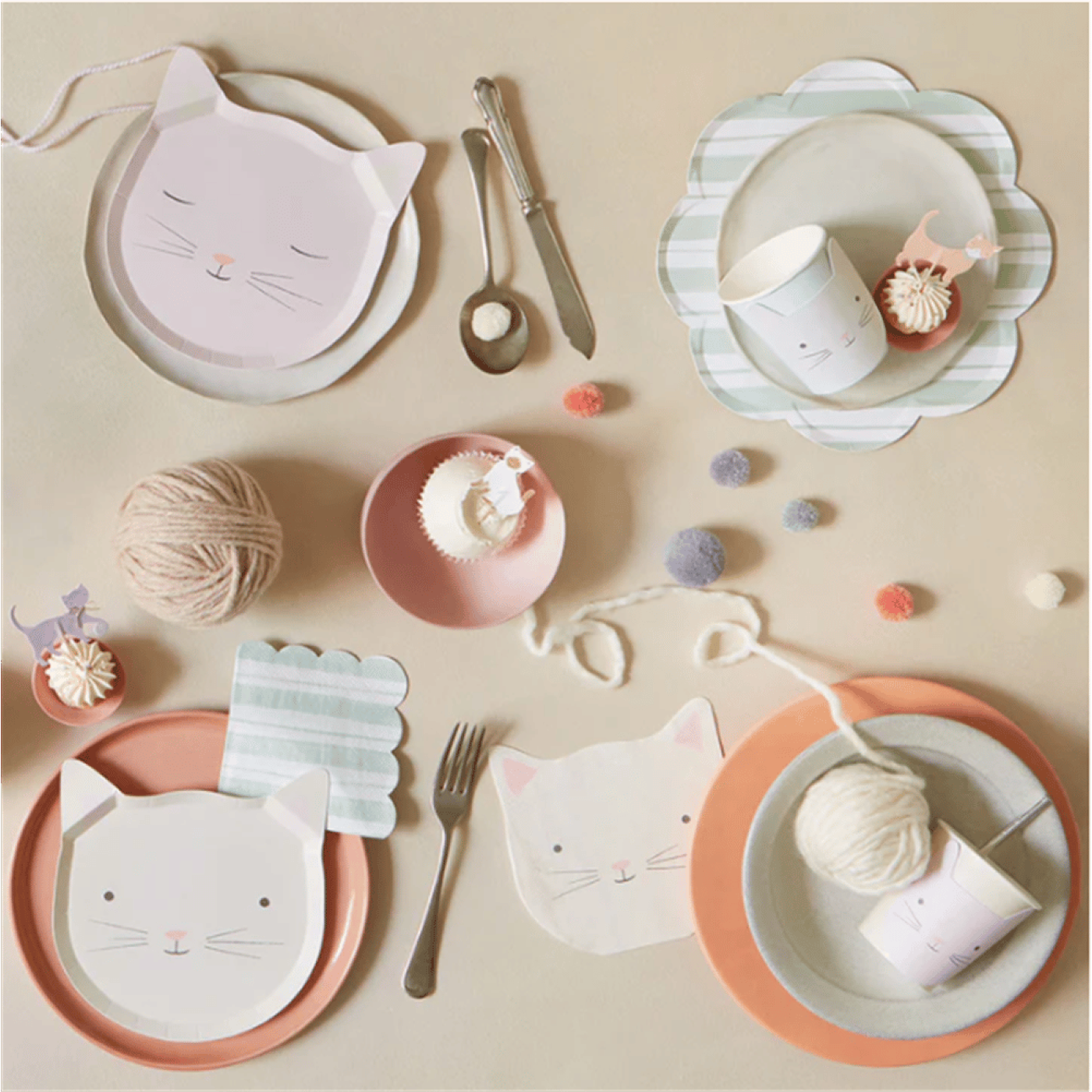 Meri Meri - Kedi Peçeteler - Cat Napkins - 16'lı