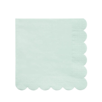 Meri Meri - Pale Mint Large Napkin - Soluk Nane Yeşili Peçeteler - 20li