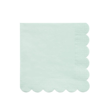 Meri Meri - Pale Mint Large Napkin - Soluk Nane Yeşili Peçeteler - 20li Meri Meri - Pale Mint Large Napkin - Soluk Nane Yeşili Peçeteler - 20li