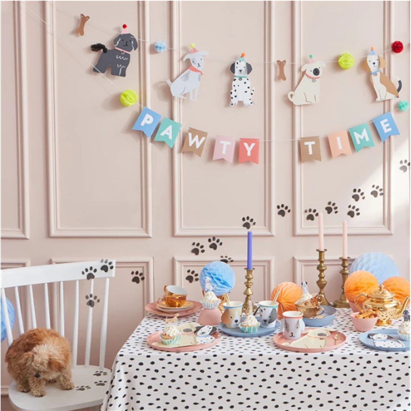 Meri Meri - Puppy Napkins - Yavru Köpek Peçeteler - 16'lı