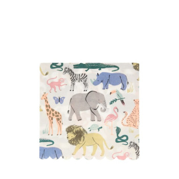 Meri Meri - Safari Napkins - Safari Peçete - L - 20'li