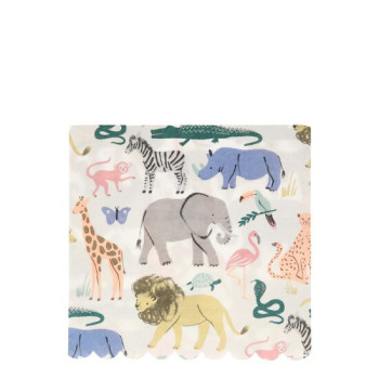Meri Meri - Safari Napkins - Safari Peçete - L - 20'li