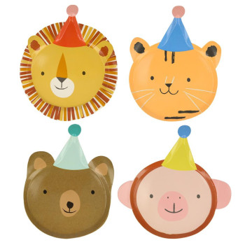 Meri Meri - Animal Parade Die Cut Plates - Hayvan geçit Töreni Tabaklar (8'li) Meri Meri - Animal Parade Die Cut Plates - Hayvan geçit Töreni Tabaklar (8'li)