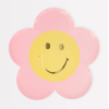 Meri Meri - Happy Face Flower Plates - Mutlu Yüz Çiçek Tabaklar (x8) - 275684 - 636997288642