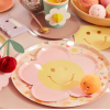 Meri Meri - Happy Face Flower Plates - Mutlu Yüz Çiçek Tabaklar (x8) - 275684 - 636997288642