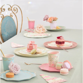 Meri Meri - Ladurée Paris Dinner Plates - Ladurée Paris Tabaklar - L - 8'li